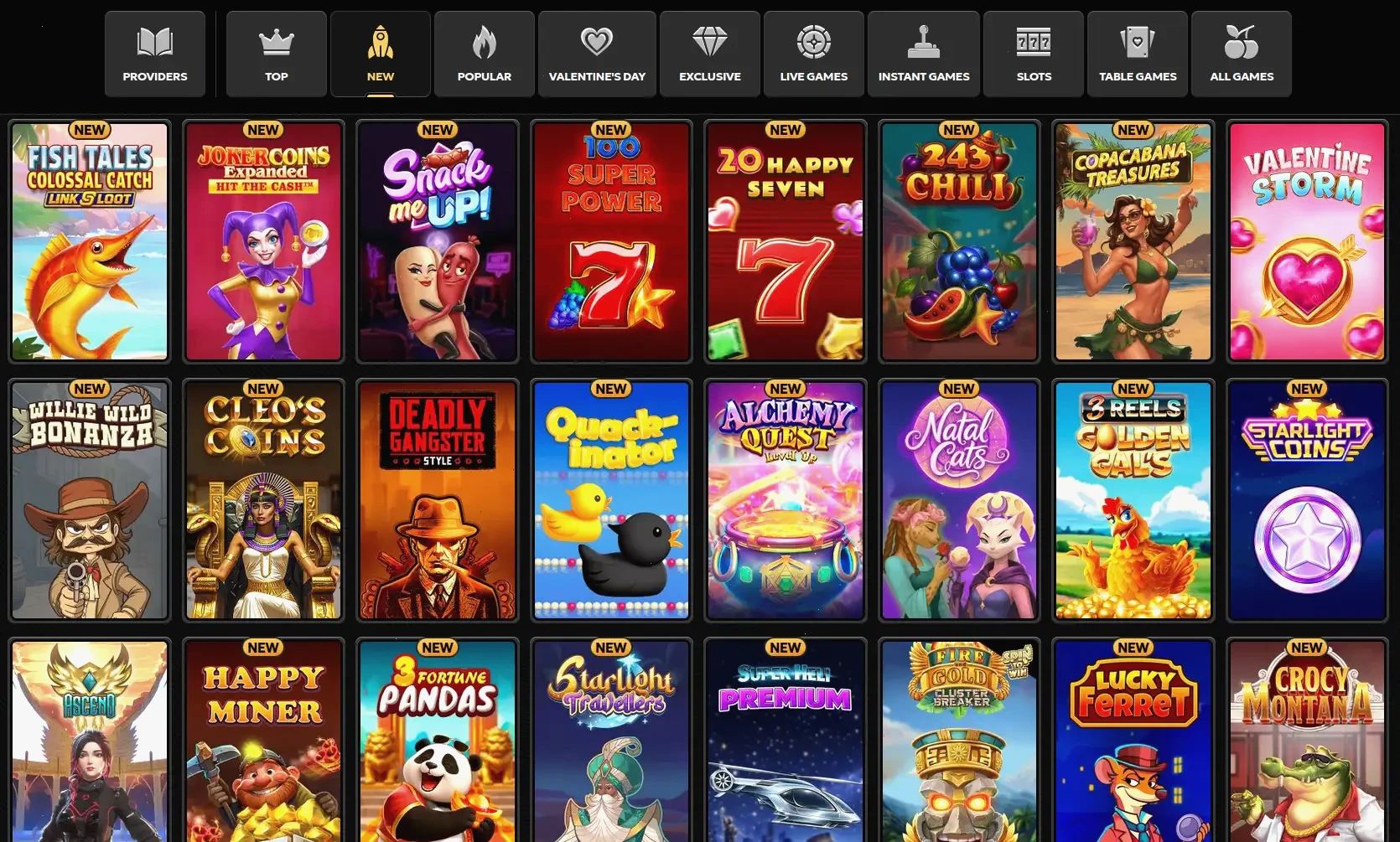 Kakadu Casino Spielübersicht